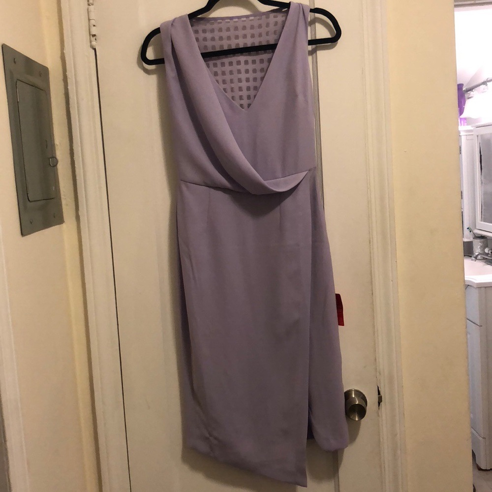 ASOS lilac surplice dress